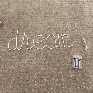 LED light up “dream” wall decor